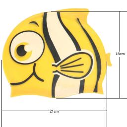 Boné de natação impermeável para crianças, animal dos desenhos animados, chapéu de praia de silicone, cabelo comprido, piscina para proteger ouvidos, meninos e meninas, novo - Image 6