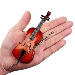 Modelo miniatura do violoncelo com suporte e caso, réplica do instrumento musical, ornamentos, coleção do presente do Natal, decoração home - Image 1