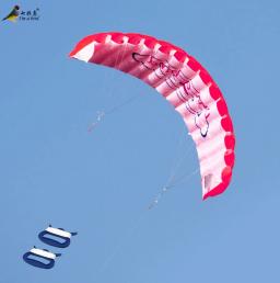 Dual Line Stunt Parachute para iniciantes, esportes divertidos ao ar livre, Beach Kite, poder, arco-íris - Image 3