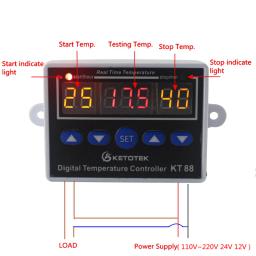 Termostato digital, controle de temperatura para aquário, sensor de incubadora, 12v 220v, led, controle de temperatura - Image 4