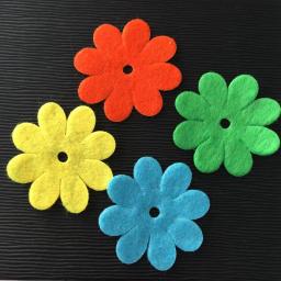 Novo 50 pçs mix 35mm acolchoado feltro primavera flor apliques artesanato casamento fazendo diy a66a - Image 2