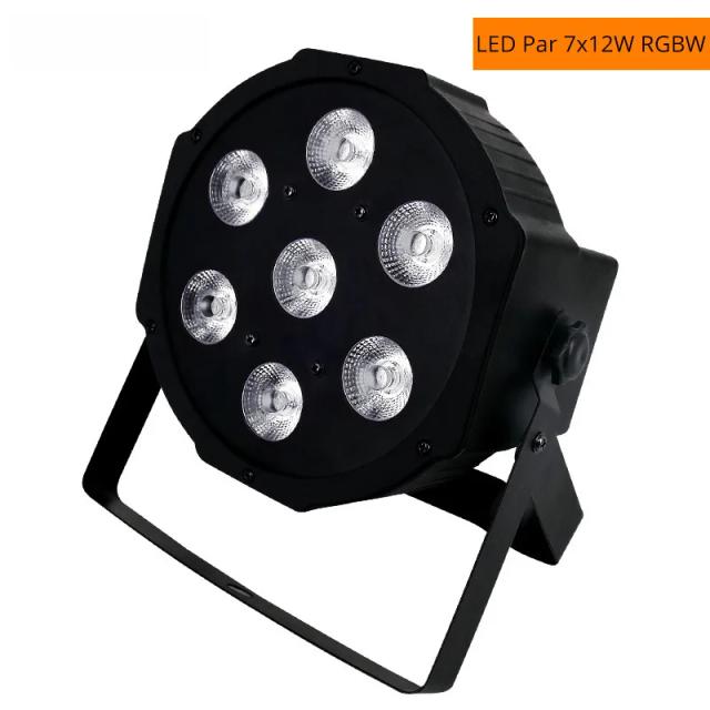 Shehds 7x12W Luzes de LED RGBW com DMX512 - Efeitos Espectaculares para DJ, Discotecas e Festas