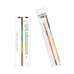 Pincel de nylon de duas cores, conjunto de pincéis multiuso profissional de duas peças independente para arte em aquarela, pó, cabeça redonda - Image 3