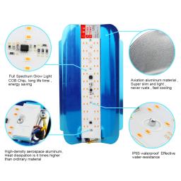 COB LED Grow Light para Plantas, Espectro completo, Iluminação interior para barraca, Cultivo Phytolamp, Lâmpadas de Semeadura para Plantas, 100W - Image 2
