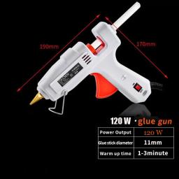 Pistola de cola quente DIY Hot Melt Pistolas de silicone elétricas industriais Pistola de cola térmica Reparação de ferramentas térmicas, Bastão de cola térmica - Image 3