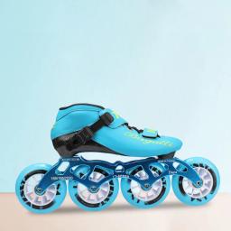 Sapatos de skate com 4 rodas, original, em linha, rosa ou azul, para powerslide, mpc, carbono e micro fibra, 90mm, 100mm, 110mm - Image 4