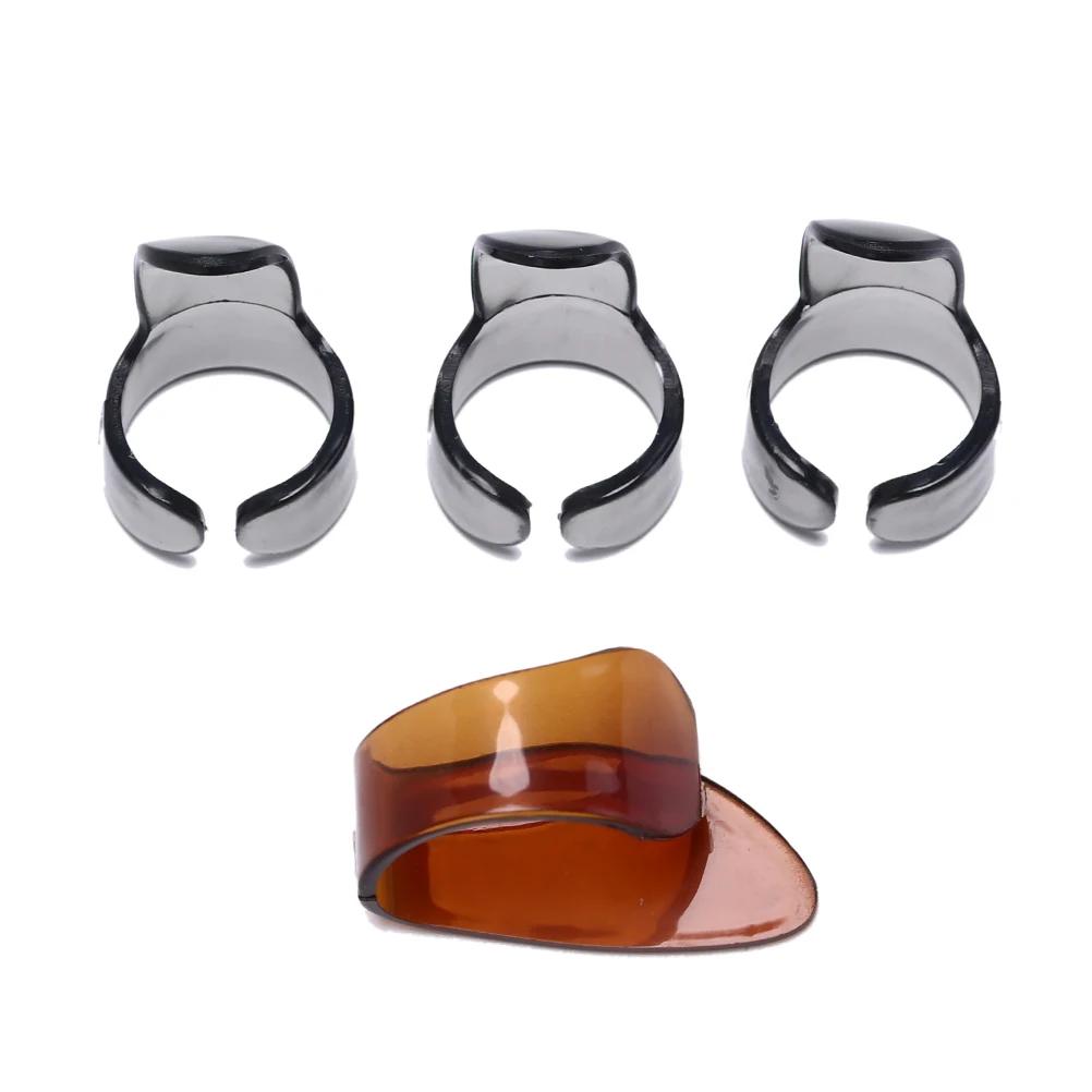 4 Pçs/set Palhetas Polegar Dedo Unhas Cordas Da Guitarra Picks Plectrums Instrumento Musical Acessórios Práticos - Image 1