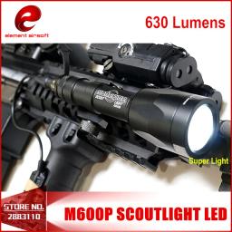Arma de arma de airsoft, olheiro de luz m600p, lanterna super brilhante para caça, base de trilho picatinny de 20mm, 630 lúmens, ex362 - Image 1