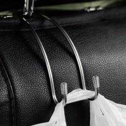 Multi-funcional metal auto assento de carro encosto de cabeça cabide saco gancho titular para saco bolsa pano armazenamento de mercearia clipe de fixação automática - Image 1