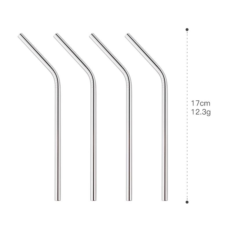 Canudos reutilizáveis para bebidas de metal, 2 peças, aço inoxidável colorido, reto e dobrável + 1 escova para acessórios de bar e festas em casa - Image 1