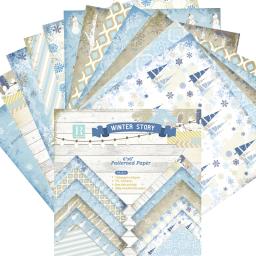 Kljuyp 12 folhas de papel para scrapbooking, para história de inverno, origami, arte de fundo, cartão de papel para fazer scrapbook, artesanato de papel diy - Image 1