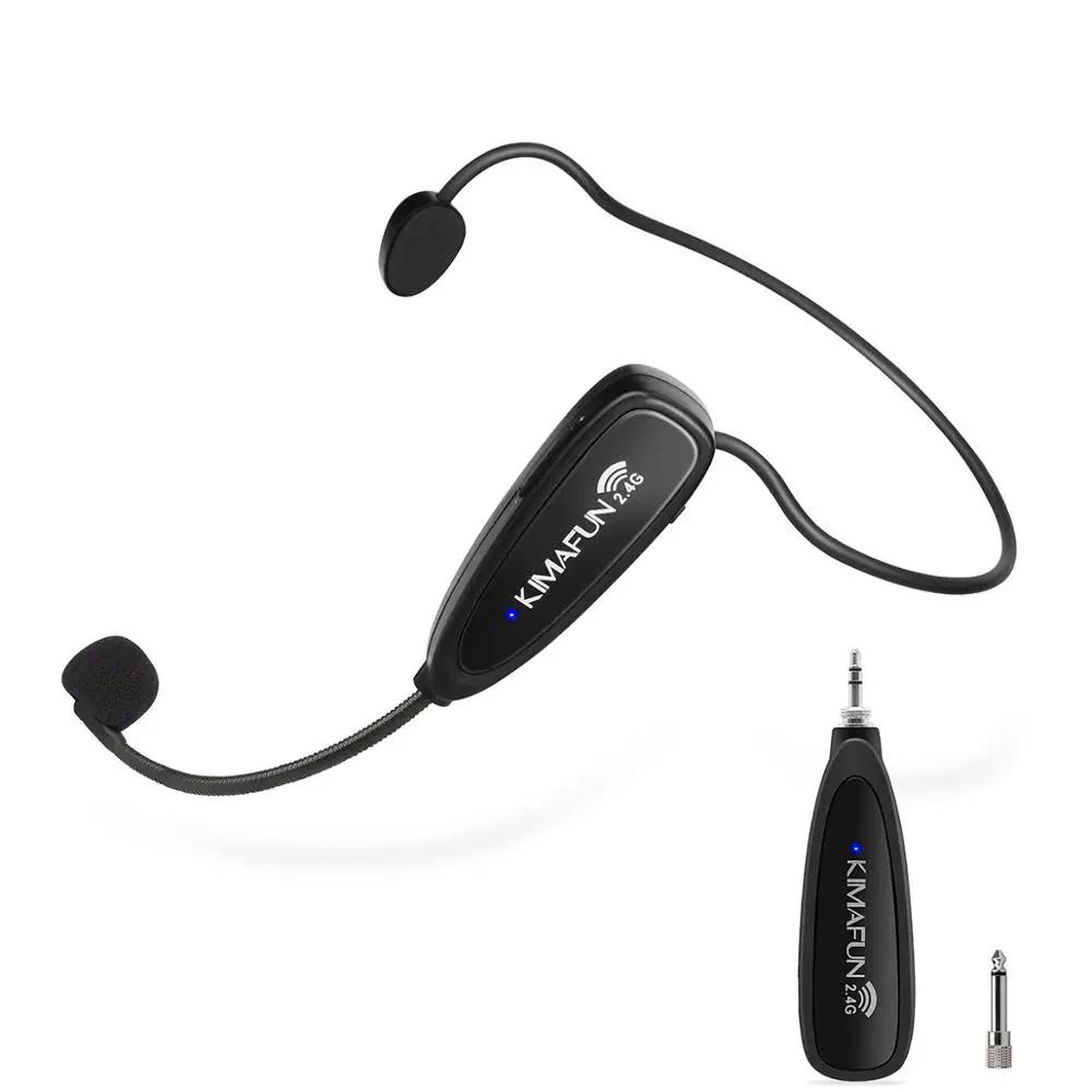 Kimagfun-Microfone Megafone Sem Fio, Headset Speech, Rádio Mic para Alto-falante, Ensino, Guia de Reunião, Adaptador 6.35mm, 2.4G - Image 1