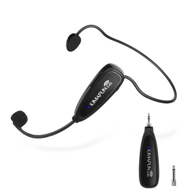 Microfone Sem Fio Kimagfun para Ensino e Reuniões com Adaptador 6.35mm e Tecnologia 2.4G