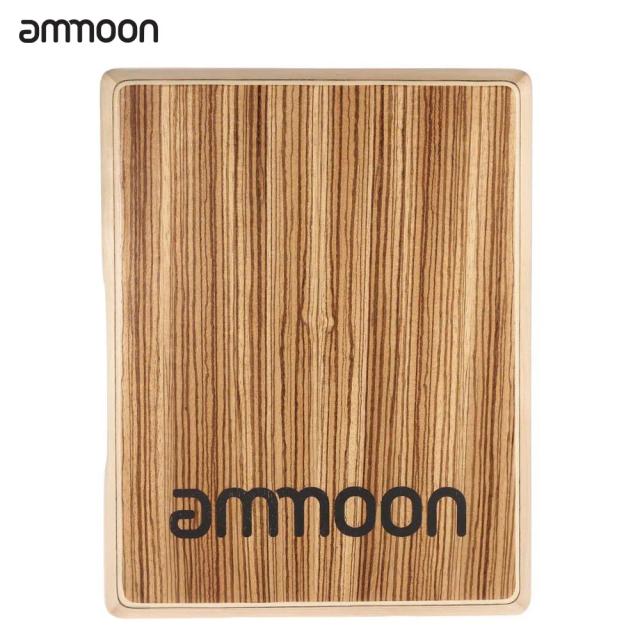 Cajon de Viagem Ammoon Compacto: Instrumento de Percussão com Design Plano 31,5 x 24,5 x 4,5 cm
