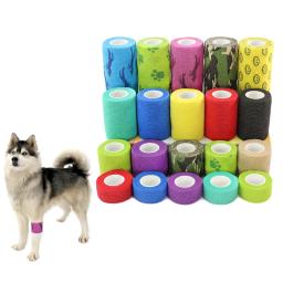 Atadura elástica médica para gato e cachorro de estimação, curativo flexível para cuidado com a saúde ou decoração, 1 rolo - Image 1