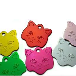Identificador para rosto de gato com 20 peças, placa de identificação para animais de estimação com pingente para nome do animal de estimação para cães, gatos e outros animais de estimação gravados - Image 5