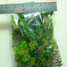 Fio misturado árvores verdes modelo, layout de trem miniatura plástico, paisagem do jardim, 30pcs por lote - Image 4