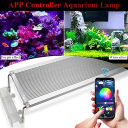 Luminária led rgb smd 5050 para aquário, extensível, lâmpada led para tanque de peixes, suporte com prendedor - Image 6
