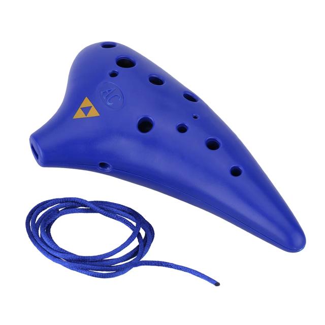 Ocarina de Plástico com 12 Buracos - Flauta Alto C Ideal para Iniciantes e Amantes da Música