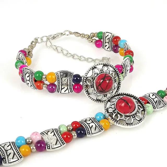 Pulseira artesanal de pedras naturais unisex: elegância e charme em 4 cores vibrantes, 2022