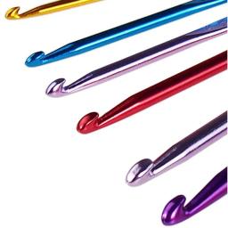 Alumínio Alloy costura agulha, Crochet ganchos, Knit Weave Craft, costura ferramenta, agulhas de tricô, 2mm, 3mm, 4mm, 5mm, 6mm, 7mm, 1Pc - Image 3