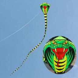 Hbb 15m cartoon mamba snake pipas frp haste voando esportes praia kitesurf crianças presente família esporte ao ar livre atividade crianças brinquedos - Image 1