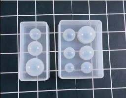 Moldes de silicone com contas redondas transparentes, 3/6 pendurados sem furos, resina, fabricação de jóias, artesanato diy, 9mm 12mm 15mm 16mm 20mm 25mm - Image 2