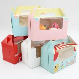 Caixa de cupcake com alça de janela, caixa de papel kraft de circo unicórnio para bolo, embalagens de festa, lembranças, caixas de bolo de casamento, 20 peças - Image 6