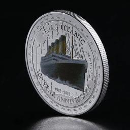 100° aniversário da coleção de moeda comemorativa de titânio, presente, arte lembrança, metálico - Image 2