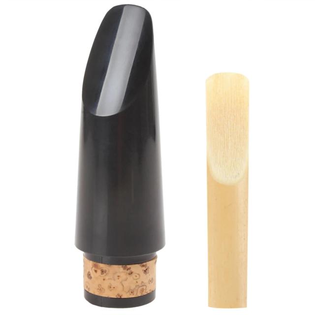 Bocal de Clarinete de Plástico Profissional 90mm Portátil e Durável com Acessórios de Reposição em Bambu