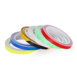 Roda fluorescente reflexivo adesivo, 8m, aro luminoso, fita de advertência, bicicleta refletor, carro, motocicleta, decalque vara - Image 3
