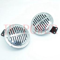 Super Alto Explosão Tom Kit Chifre Carro Elétrico, Grill Mount Chifre, tamanho compacto, grande, 12V, D 15cm, 2Pcs - Image 3