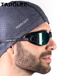 Taddlee boné masculino de natação, chapéu de silicone lycra esportivo à prova d'água para piscina e adultos, acessórios de natação tamanho grande - Image 1