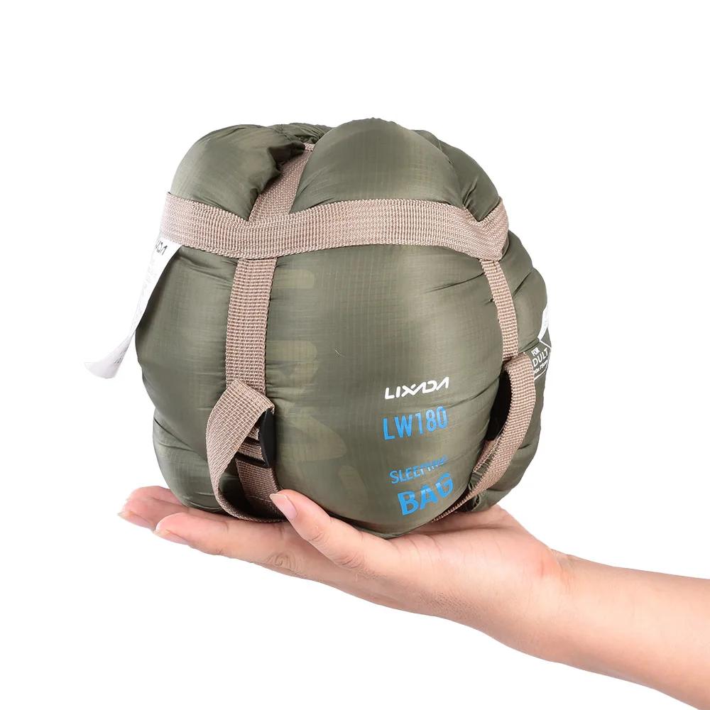 Lixada 190*75cm saco de dormir portátil acampamento ao ar livre viagem caminhadas inverno saco de dormir ultraleve viagem primavera outono 680g - Image 1