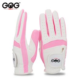 Luvas de golfe Gore genuínas para crianças, tecido pano, menino, menina, azul, rosa, mãos prática - Image 4