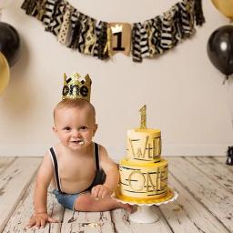 Chapéu para meninos e meninas, ouro azul, chapéu com glitter, ouro, rosa, número da coroa da princesa, festa de primeiro aniversário de 3 anos, decoração de chá de bebê - Image 3
