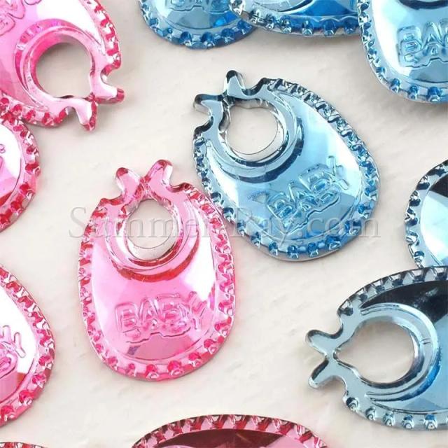 Decoração de Chá de Bebê com Strass Acrílico: 50 Tamanhos e Diversos Designs para sua Festa de Aniversário com Mesa Decorativa e Confete
