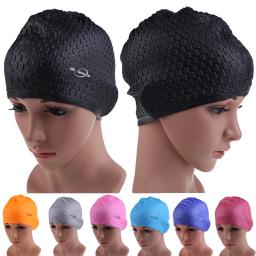 Touca de natação unissex de silicone, touca flexível à prova d'água para adultos, cobertura para cabeça de natação, à prova d'água - Image 1