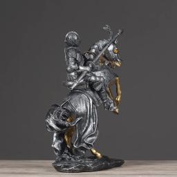 Estatueta do soldado romano do vintage, Estátua do Guerreiro, Decoração Home, Ornamento artificial, Miniaturas da sala, Moda europeia - Image 4