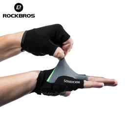 ROCKBROS Luvas de Ciclismo Meio Dedo para Homens e Mulheres, Gel Pad, Anti-Choque, Respirável, MTB, Bicicleta de Estrada, Equipamento de Ciclismo, Verão - Image 3