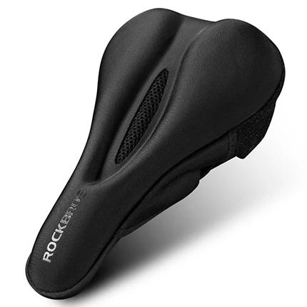 Rockbros acessórios de assento de ciclismo mtb capa de selim de bicicleta geles de silicone líquido capa de sela oco respirável confortável macio - Image 1