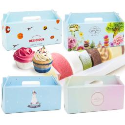 Caixa de cupcake com alça de janela, caixa de papel kraft de circo unicórnio para bolo, embalagens de festa, lembranças, caixas de bolo de casamento, 20 peças - Image 3