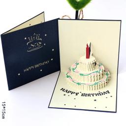 Cartões de convite pop-up 3d, cartões de convite para aniversário do casamento, presente de aniversário com envelope, corte a laser, cartão postal - Image 2
