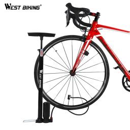 West biking 150psi bomba de bicicleta alta pressão pé impulsionador bomba ciclismo pneu inflator presta schrader válvula acessórios da bicicleta - Image 6