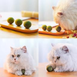 Hoopet catnip de hortelã para gatos, bola de brinquedo orgânico premium com sabor mentolado para gato, brinquedo engraçado para treinamento - Image 1