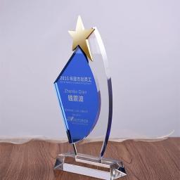 Troféu De Forma De Estrela De Cristal Personalizado, troféu De Esportes De Vidro, Copa De Liga, Prêmios De Competição - Image 1