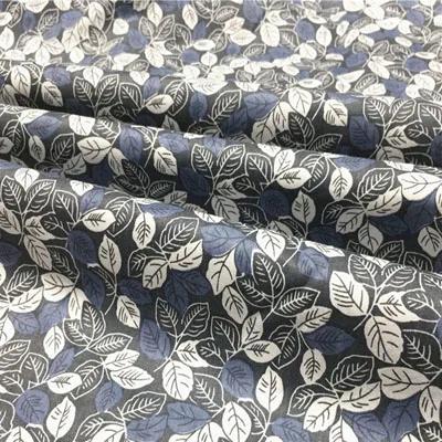 Tecido de algodão estampado com folhas, folhas, vermelho e cinza, para costura, faça você mesmo, acolchoado, 50x160cm - Image 1