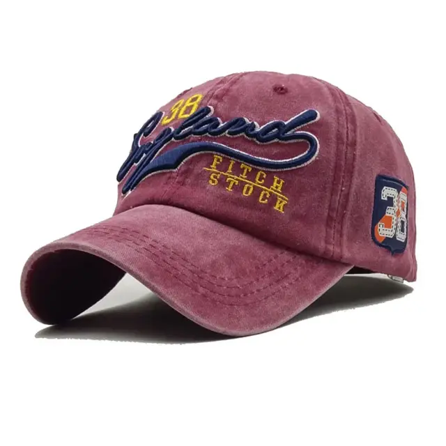 Bonés de Beisebol Vintage em Algodão para Homens e Mulheres - Estilo Hip Hop e Camionista, Alta Qualidade, Disponíveis em Vermelho e Amarelo