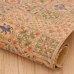 Tecido de cortiça macia para DIY vestuário saco e bordado, artesanato artesanal, patchwork retro, A4 impresso suprimentos - Image 3