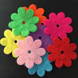 Novo 50 pçs mix 35mm acolchoado feltro primavera flor apliques artesanato casamento fazendo diy a66a - Image 6